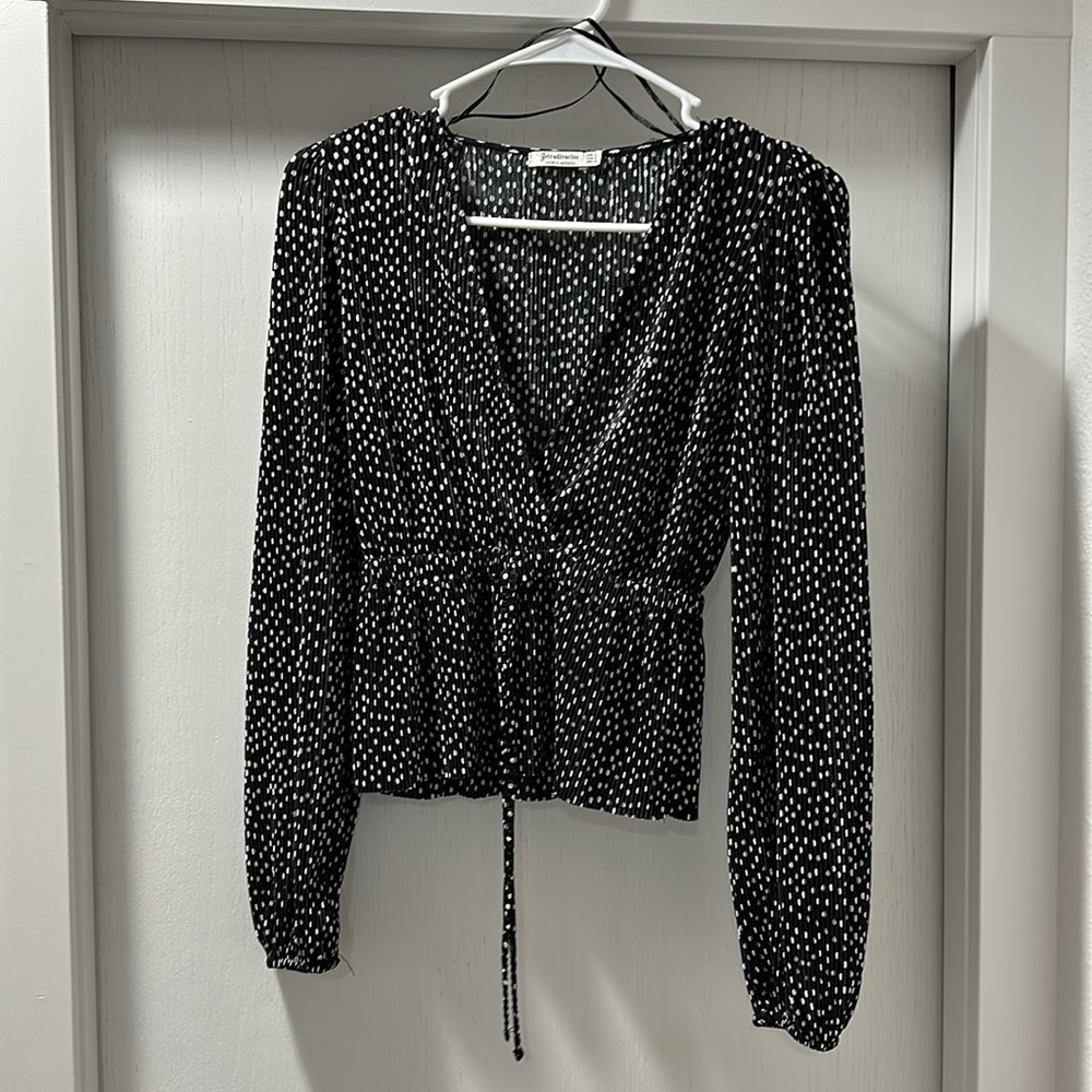 Black pokadot dress shirt